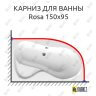 Карниз для ванны Ravak Rosa 150х95 Усиленный 25 мм MrKARNIZ фото 1